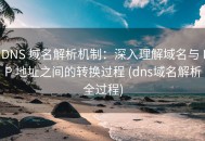 DNS 域名解析机制：深入理解域名与 IP 地址之间的转换过程 (dns域名解析全过程)