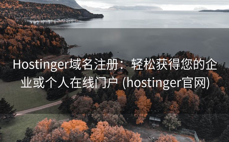 Hostinger域名注册：轻松获得您的企业或个人在线门户 (hostinger官网)