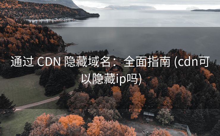 通过 CDN 隐藏域名：全面指南 (cdn可以隐藏ip吗)